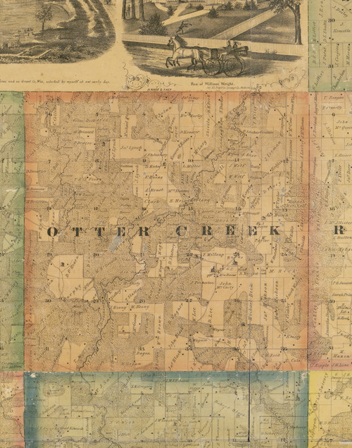 Otter Creek, Iowa 1867 Old Town Map Custom Print - Jackson Co.