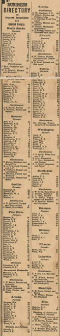 Business Directory, Gratiot County, Michigan 1864 Old Town Map Custom Print -