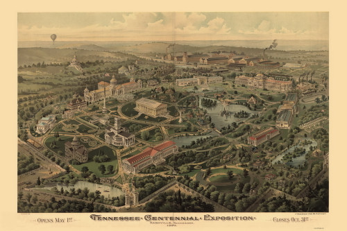 Nashville, Tennessee Centennial Exposition,  1897 Bird's Eye View