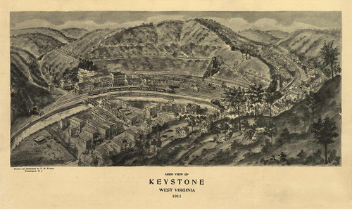 Keystone, West Virginia 1911 Bird's Eye View