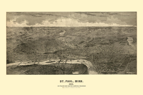 Saint Paul, Minnesota 1888 Bird's Eye View