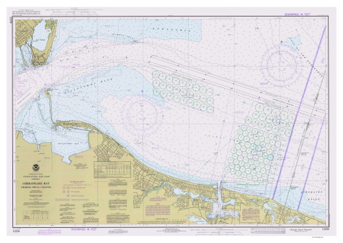 Chesapeake Bay -Thimble Shoal Channel 1977 - Old Map Nautical Chart AC Harbors 12256 - Virginia