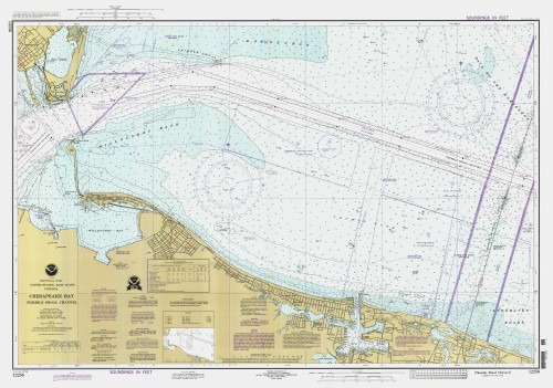 Chesapeake Bay -Thimble Shoal Channel 1995 - Old Map Nautical Chart AC Harbors 12256 - Virginia