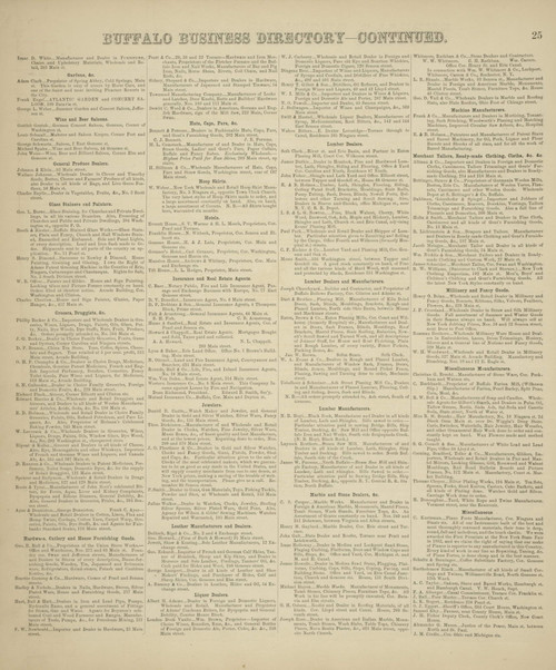 Buffalo Business Directory Page 2, New York 1866 - Old Town Map Reprint - Erie Co. Atlas 25
