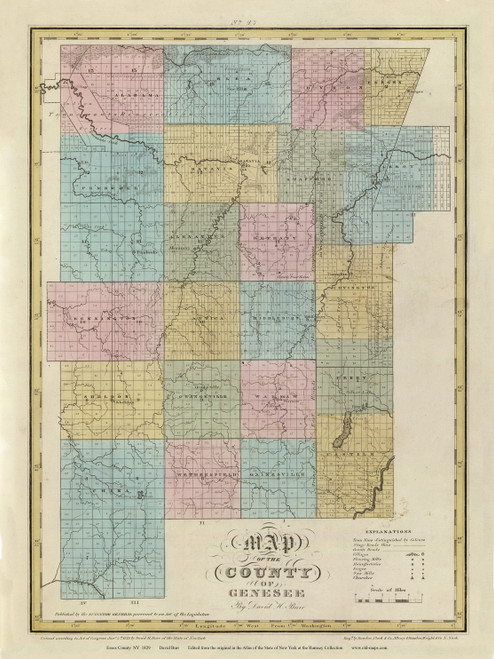 Genesee County New York 1829 - Burr State Atlas