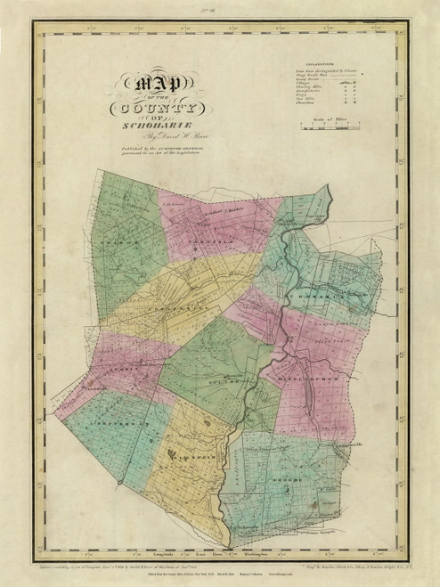 Schoharie County New York 1829 - Burr State Atlas