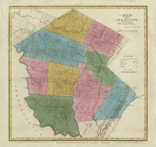 Sullivan County New York 1829 - Burr State Atlas