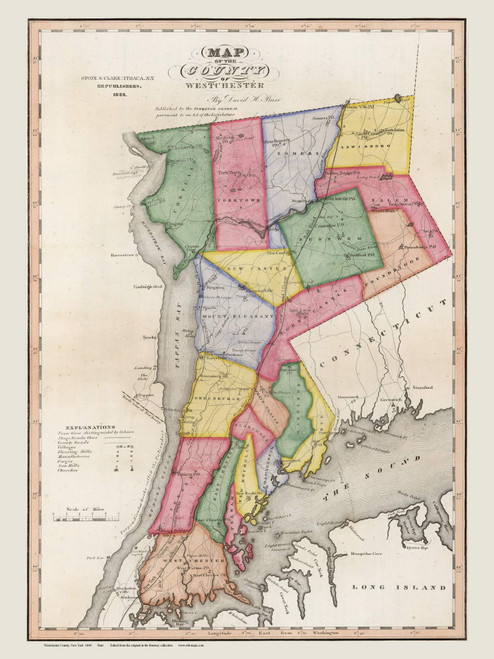 Westchester County New York 1840 - Burr State Atlas