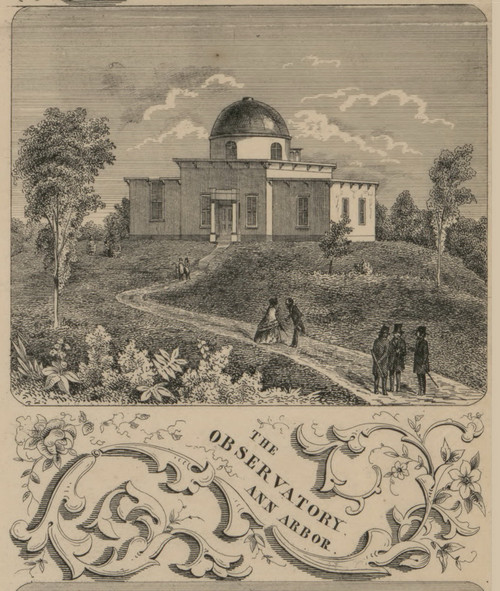 Observatory, Ann Arbor, Michigan 1856 Old Town Map Custom Print - Washtenaw Co.