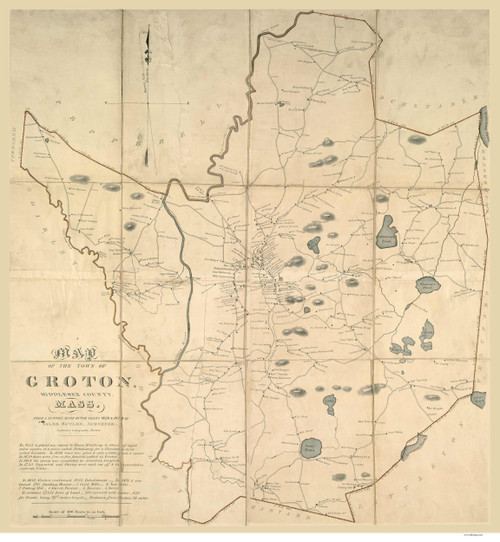 Groton 1831 (BPL) - Old Map  Middlesex County - Massachusetts Cities Other