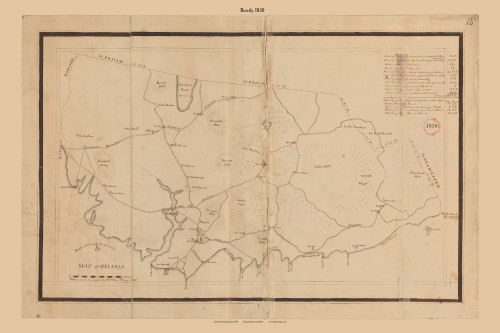 Beverly (Digitally Restored), Massachusetts 1830 Old Town Map Reprint - Roads Homeowner Names Place Names Massachusetts Archives