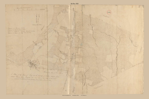 Fall River, Massachusetts 1831 Old Town Map Reprint - Roads Place Names Massachusetts Archives