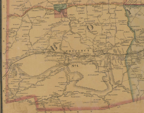 Precinct 1 (Mitchellsburg/Mitchelsburg,  Parksville, Perryville, Aliceton) - Boyle County, Kentucky 1876 Old Town Map Custom Print - Boyle Co.