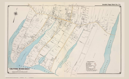 Centre Moriches - Brookhaven, New York 1915 Old Map Reprint - Suffolk Co. Atlas South Vol. 1 - 34