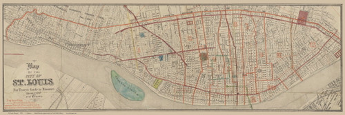 St. Louis 1871 Hutawa - Old Map Reprint - Missouri Cities