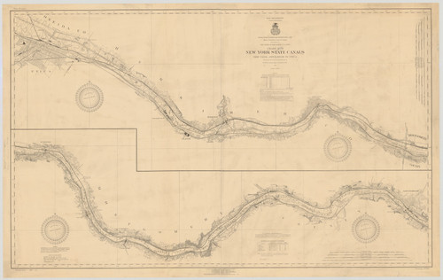 Erie Canal 1919b New York Canals & Lakes Chart Reprint 183