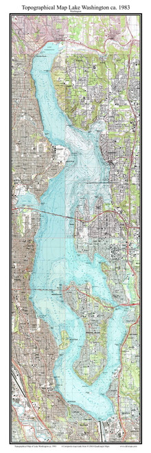 Lake Washington 1983 - Custom USGS Old Topo Map - Washington State 7x7