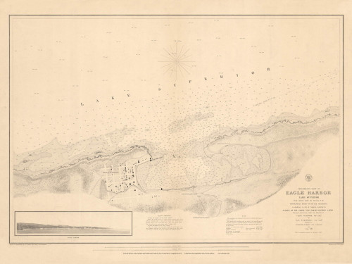 Eagle Harbor 1855 Great Lakes Survey - First Series Chart Reprint 11