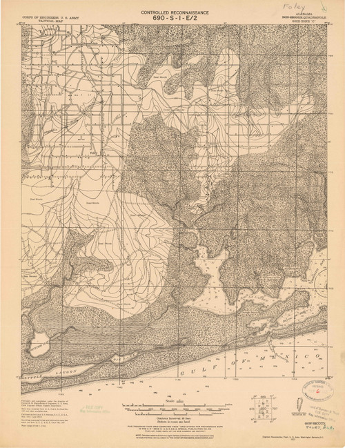 Bon Secour, Alabama 1921 (1921) USGS Old Topo Map Reprint 15x15 AL Quad 464320