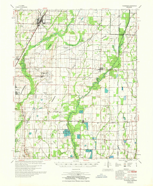 Tuckerman, Arkansas 1967 (1967) USGS Old Topo Map Reprint 15x15 AR Quad 260335