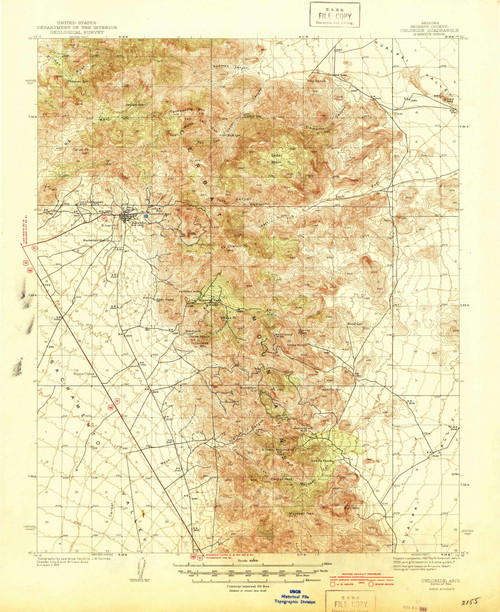 Chloride, Arizona 1944 (1944) USGS Old Topo Map Reprint 15x15 AZ Quad 314473