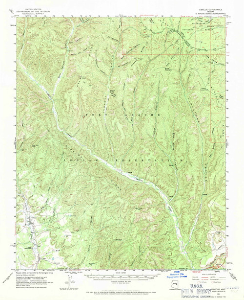 Cibecue, Arizona 1961 (1971) USGS Old Topo Map Reprint 15x15 AZ Quad 314478