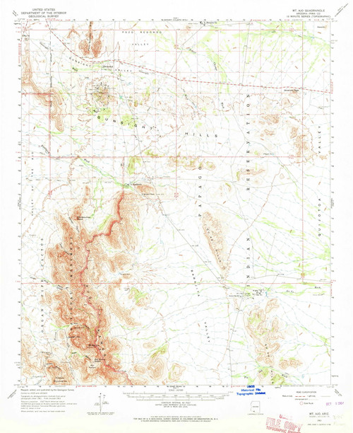 Mount Ajo, Arizona 1963 (1964) USGS Old Topo Map Reprint 15x15 AZ Quad 314835