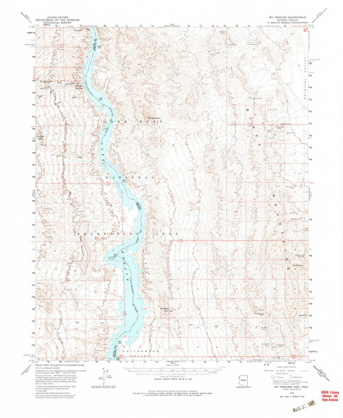 Mount Perkins, Arizona 1959 (1983) USGS Old Topo Map Reprint 15x15 AZ Quad 321117
