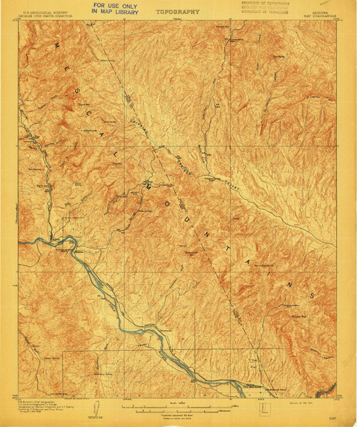 Ray, Arizona 1910 (1910) USGS Old Topo Map Reprint 15x15 AZ Quad 314946