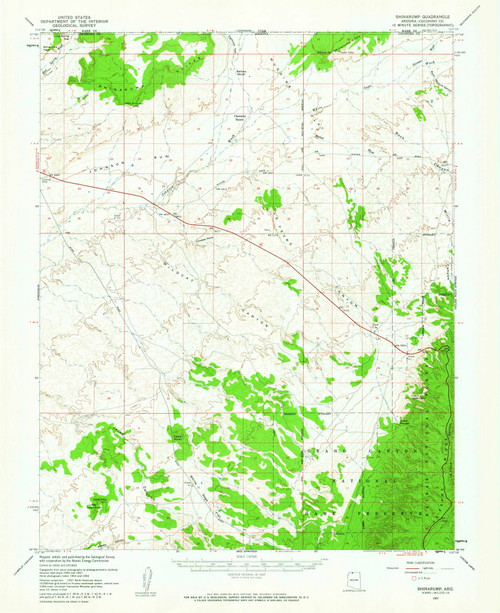 Shinarump, Arizona 1957 (1964) USGS Old Topo Map Reprint 15x15 AZ Quad 315035