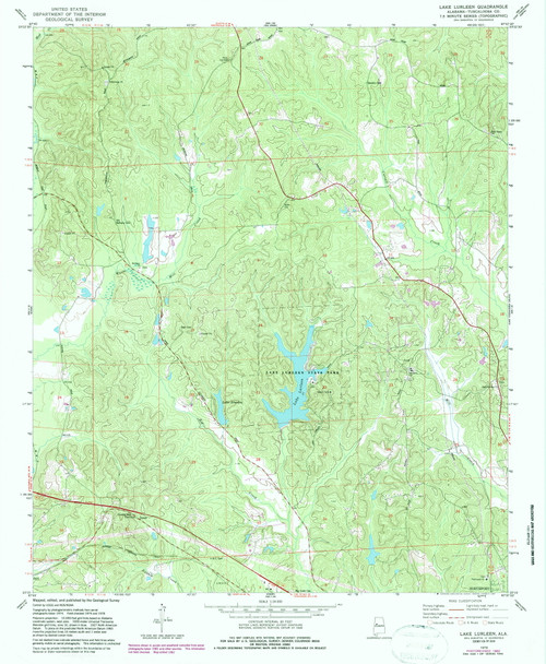 Lake Lurleen, Alabama 1978 (1987) USGS Old Topo Map Reprint 7x7 AL Quad 304353