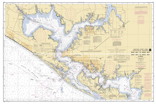 East Bay to West Bay 1996 - Old Map Nautical Chart AC Harbors 11390 - Florida (Gulf Coast)