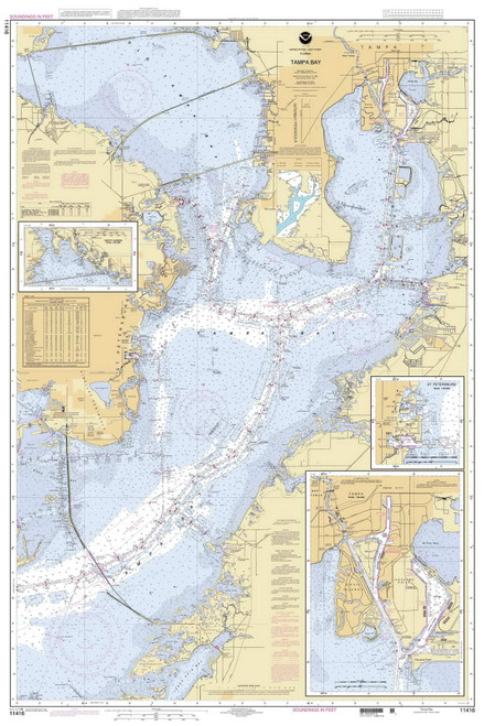Tampa Bay 2004 - Old Map Nautical Chart AC Harbors 11416 - Florida (Gulf Coast)