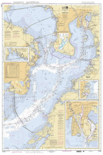 Tampa Bay 2008 - Old Map Nautical Chart AC Harbors 11416 - Florida (Gulf Coast)