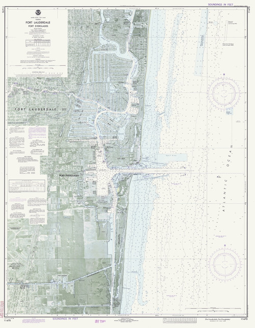 Fort Lauderdale and Port Everglades 1981 - Old Map Nautical Chart AC Harbors 546-11470 - Florida (East Coast)