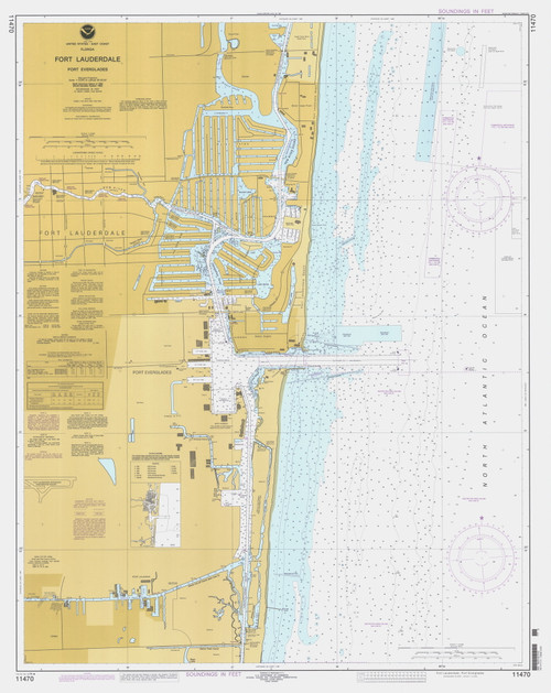 Fort Lauderdale and Port Everglades 1996 - Old Map Nautical Chart AC Harbors 546-11470 - Florida (East Coast)
