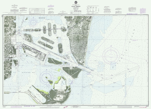 Miami Harbor 1980 - Old Map Nautical Chart AC Harbors 547-11468 - Florida (East Coast)