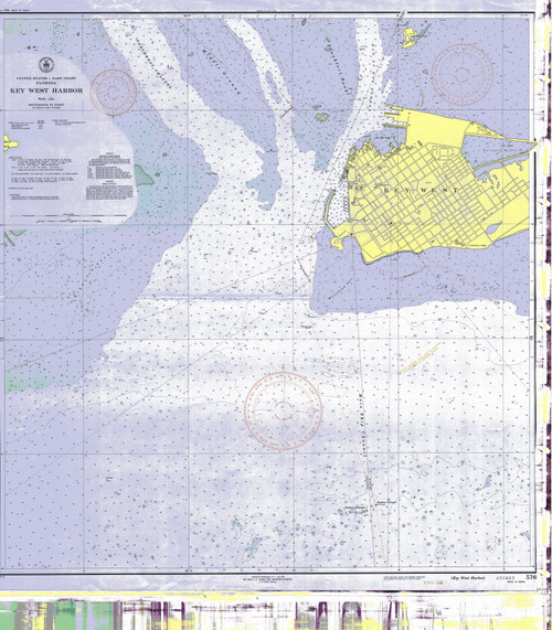 Key West Harbor 1942 - Old Map Nautical Chart AC Harbors 576-11447 - Florida (East Coast)