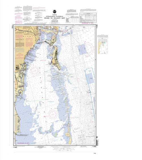 Miami to Elliott Key 2002 - Old Map Nautical Chart AC Harbors 848-11465 - Florida (East Coast)