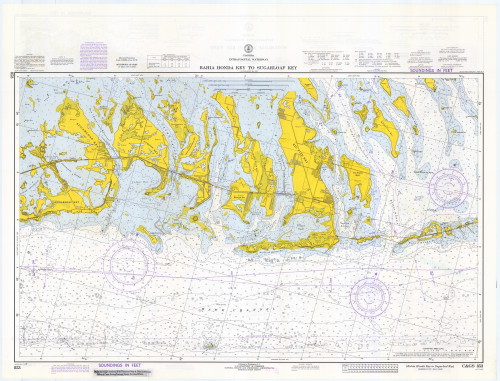 Bahia Honda Key to Sugarloaf Key 1972 - Old Map Nautical Chart AC Harbors 853-11445 - Florida (East Coast)