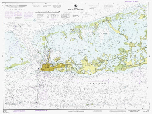 Sugarloaf Key to Key West 1977 - Old Map Nautical Chart AC Harbors 854-11445A - Florida (East Coast)
