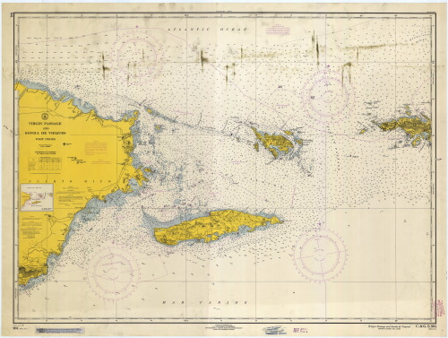 Virgin Passage and Vieques Sound 1967 - Old Map Nautical Chart AC Harbors 904 - Puerto Rico & Virgin Islands