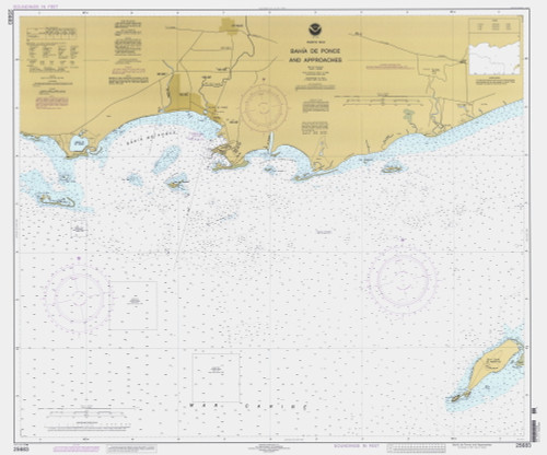 Bahia de Ponce and Approaches 1996 - Old Map Nautical Chart AC Harbors 927 - Puerto Rico & Virgin Islands