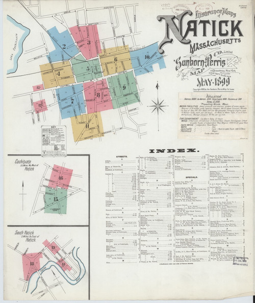 Natick, 1899 - Old Map Massachusetts Fire Insurance Index