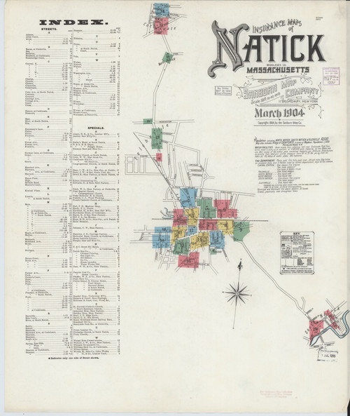 Natick, 1904 - Old Map Massachusetts Fire Insurance Index
