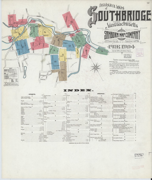 Southbridge, 1904 - Old Map Massachusetts Fire Insurance Index