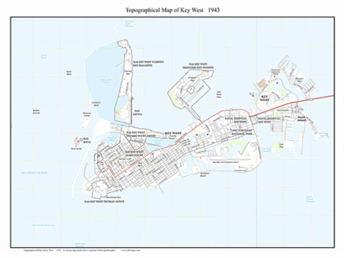Key West 2018 - Custom USGS Old Topo Map - Florida