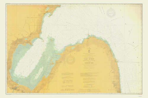 Saginaw Bay 1906 Lake Huron Harbor Chart Reprint Great Lakes 5 - 52
