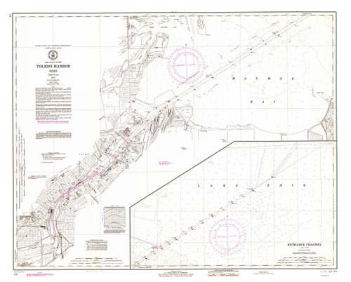 Toledo Harbor 1973 Lake Erie Harbor Chart Reprint Great Lakes Harbors #3 - 374