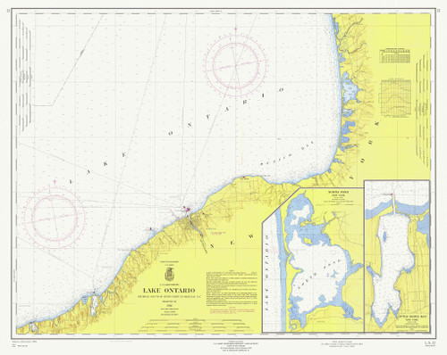 Six Miles South of Stony Point to Port Bay 1965 Lake Ontario Harbor Chart Reprint Great Lakes 2 - 22